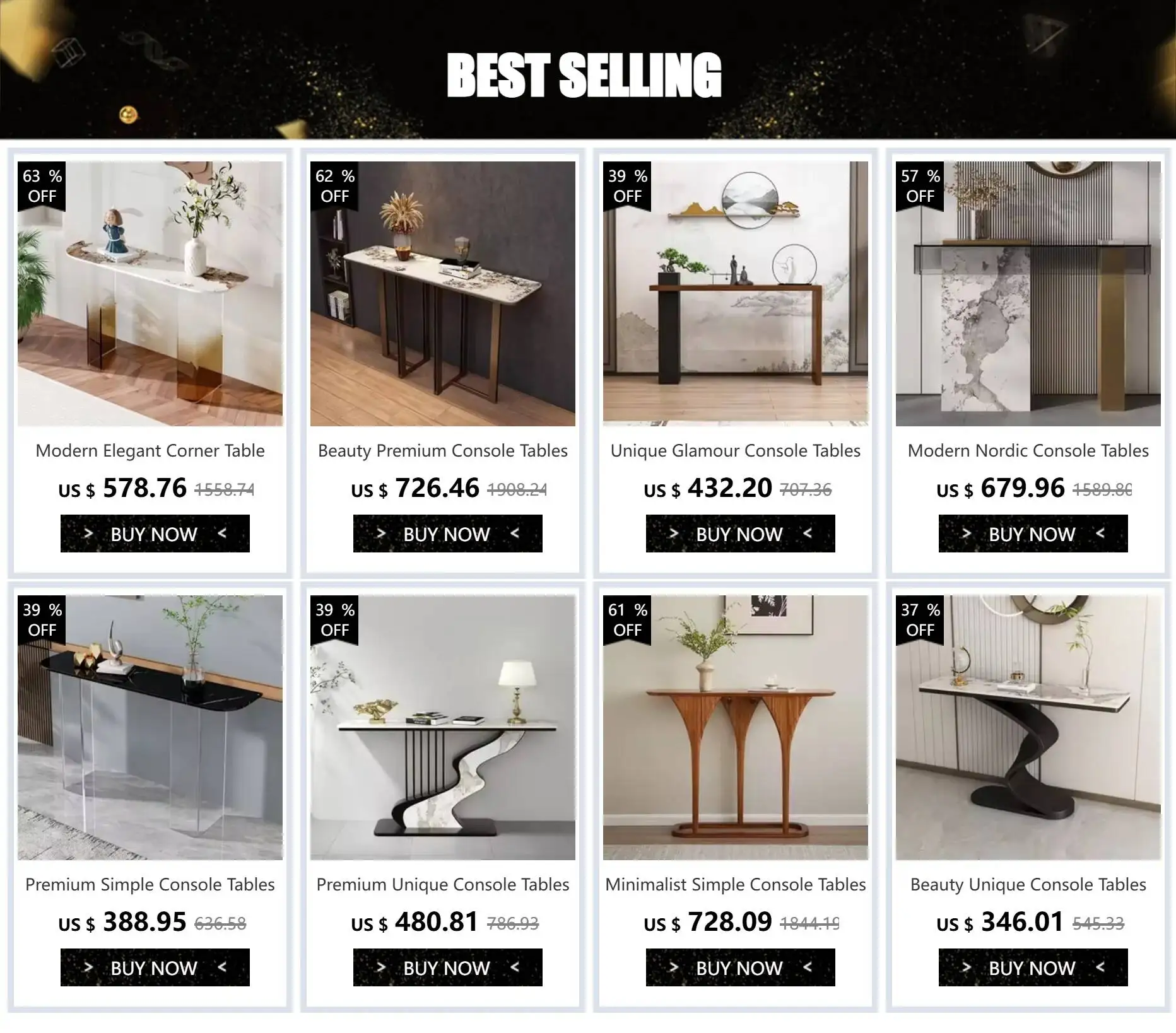 Nordic Trendy Hallway Table Unique Luxury Portable Beauty Corner Table Space Saving Tabel Console Hallway Table Furniture