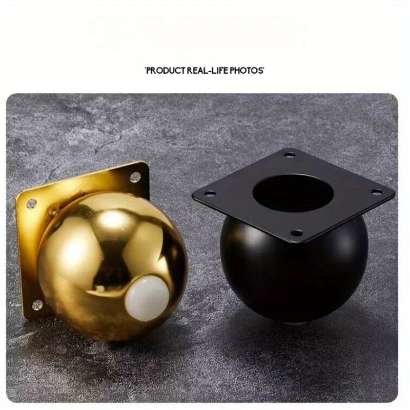 4/8Pcs Metal Furniture Legs - Polished Heavy-Duty Round Table Legs 10cm, Suitable for Sofas, TV Stands, Coffee Bedside Table