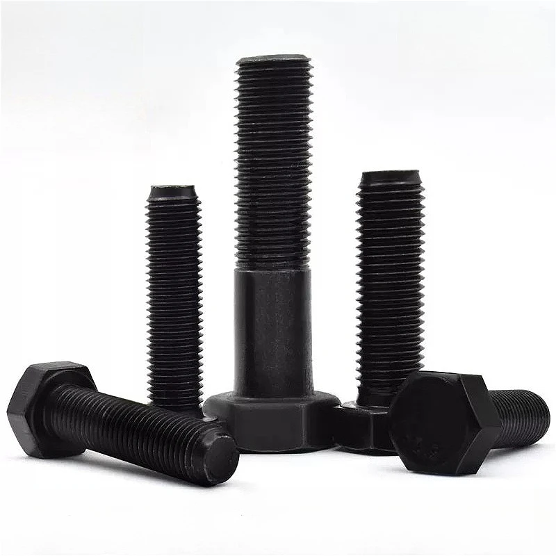 Grade 10.9 Steel Fine Thread M8 M10 M12 Black Full/Half Thread External Hexagon Outside Hex Head Cap Screws Bolts