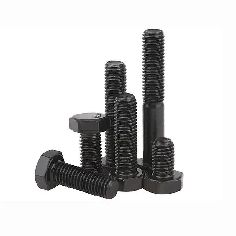 Grade 10.9 Steel Fine Thread M8 M10 M12 Black Full/Half Thread External Hexagon Outside Hex Head Cap Screws Bolts
