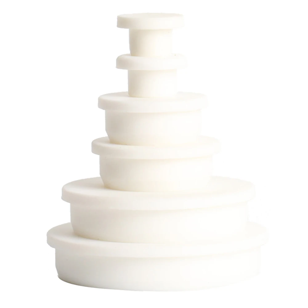 White Silicone Rubber Seal Hole Plugs Hollow Blanking End Cap Bore 6.8-201.5mm T Type Stopper Dustproof Plug Pipe Inserts