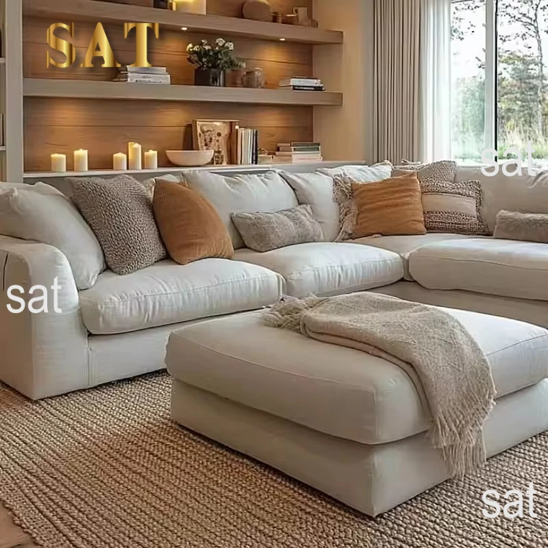 //Living Room Furniture Sofa Bed Nordic L-shaped Sectional Sofas Modernos Fabric Corner Couch Convertible Extendable Upholstery