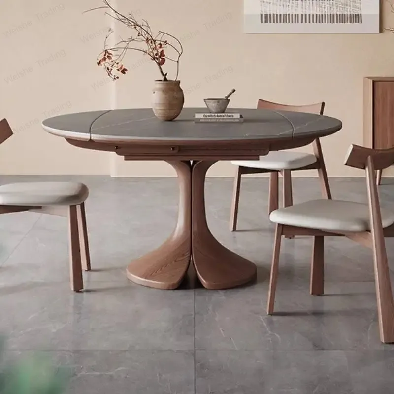 Design Nordic Wood Dining Tables Wood Marble High Oak Home Round Dining Tables Kitchen Extendable Furniture
