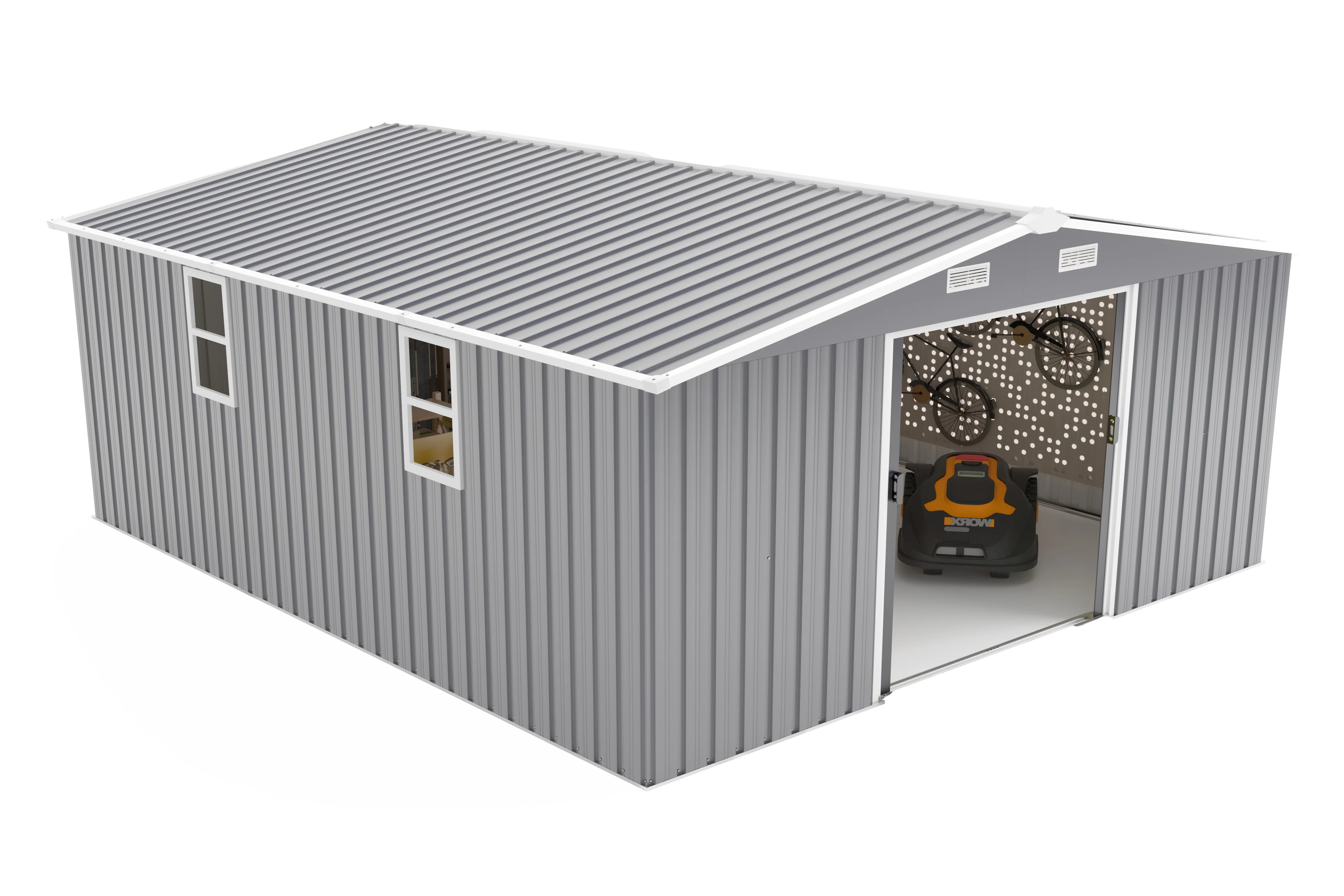 Outdoor Storage Shed 6x4 FT Large Metal Utility Tool Sheds with Floor Frame Steel Garden Shed for Backyard Garden Patio Lawn