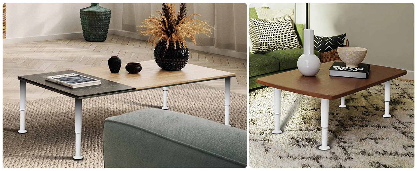 4PCS Adjustable Furniture Couch Cabinet Legs , Heavy Duty Adjustable Height Replacement Legs for Dresser/Sofa/Bed/Chair
