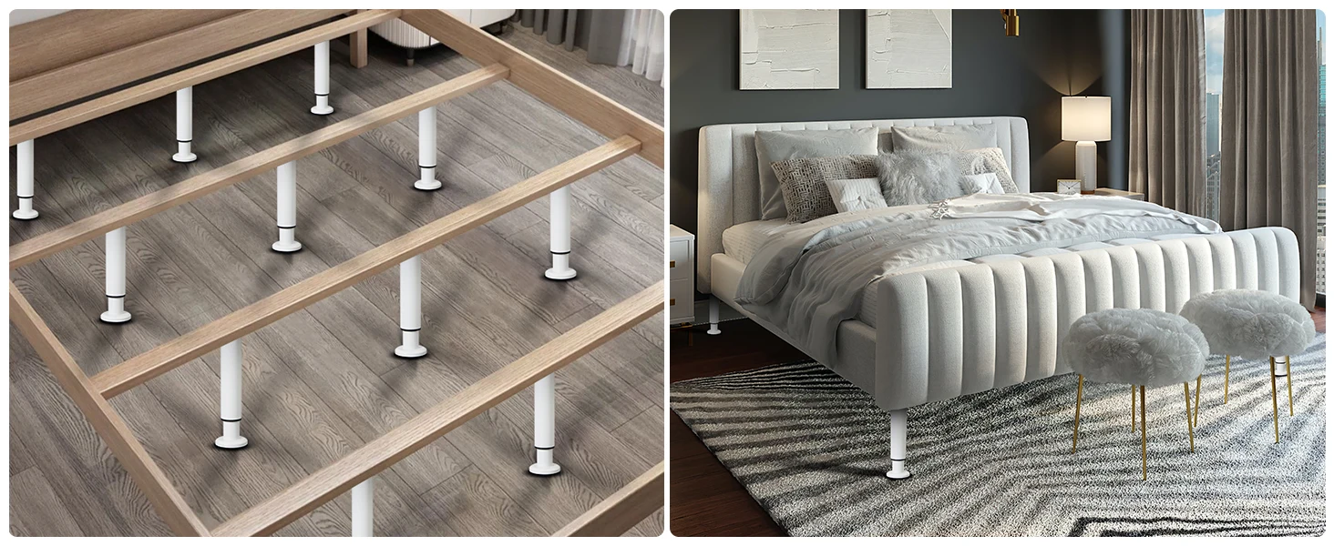 4PCS Adjustable Furniture Couch Cabinet Legs , Heavy Duty Adjustable Height Replacement Legs for Dresser/Sofa/Bed/Chair