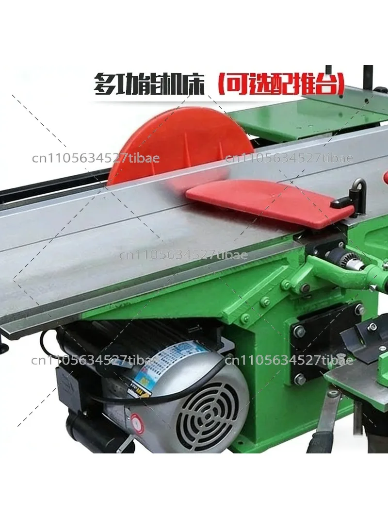 Multifunctional Woodworking Machine — Table Saw, Planer, Jointer with Mobile Push Table, Heavy-Duty Portable Power Tool