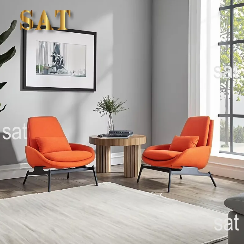 Modern Fabric Leisure Chair Living Room Sofa Chair Hotel Leisure Facilities Armchair