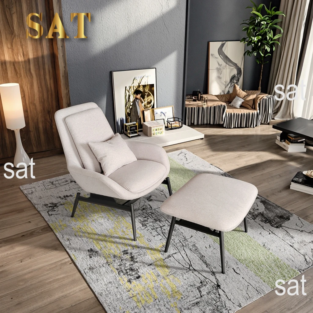 Modern Fabric Leisure Chair Living Room Sofa Chair Hotel Leisure Facilities Armchair