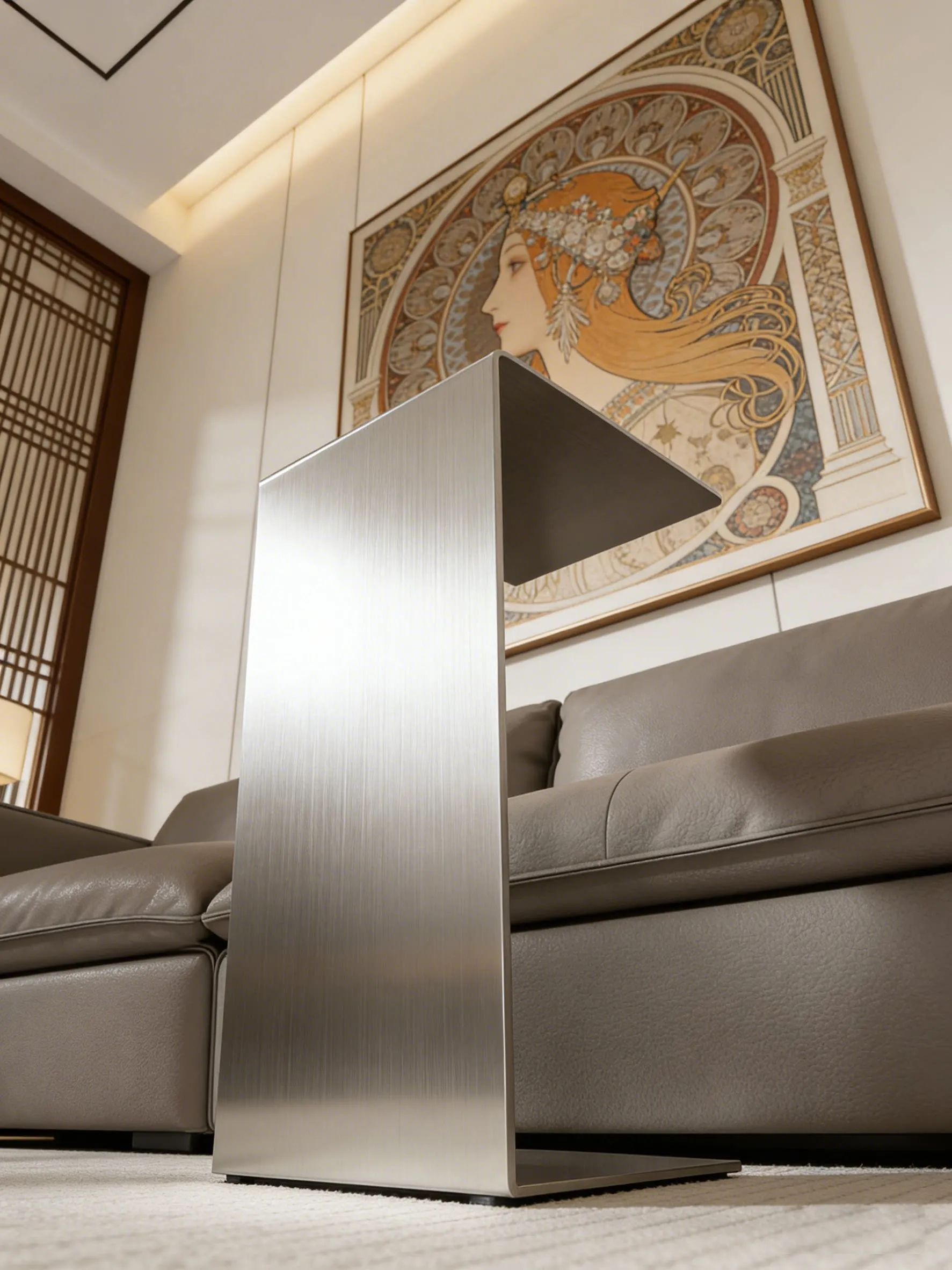 End Tables Mini hotel furniture Stainless steel living room simple and light luxury coffee table creative Nordic small table