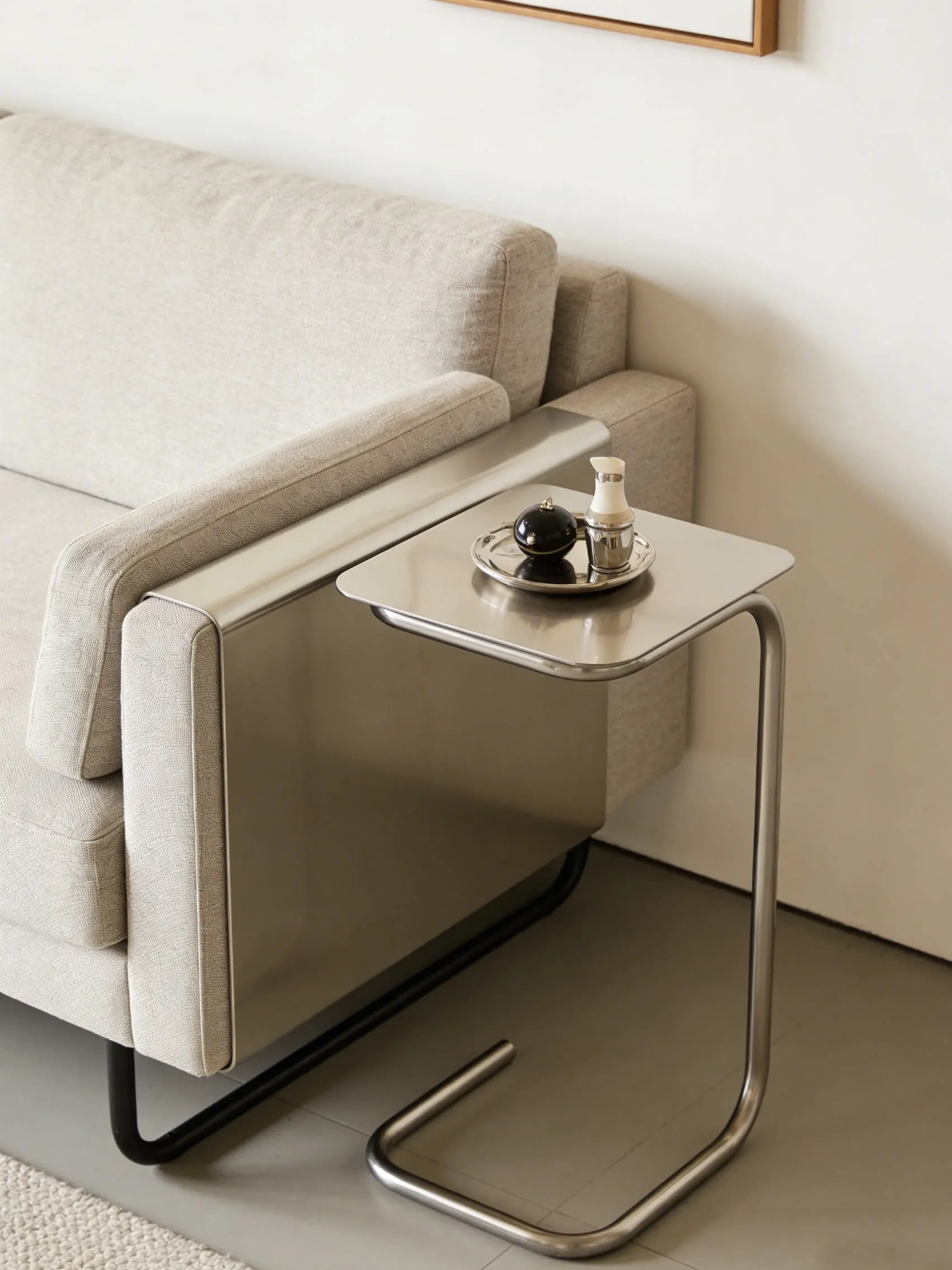 End Tables Mini hotel furniture Stainless steel living room simple and light luxury coffee table creative Nordic small table