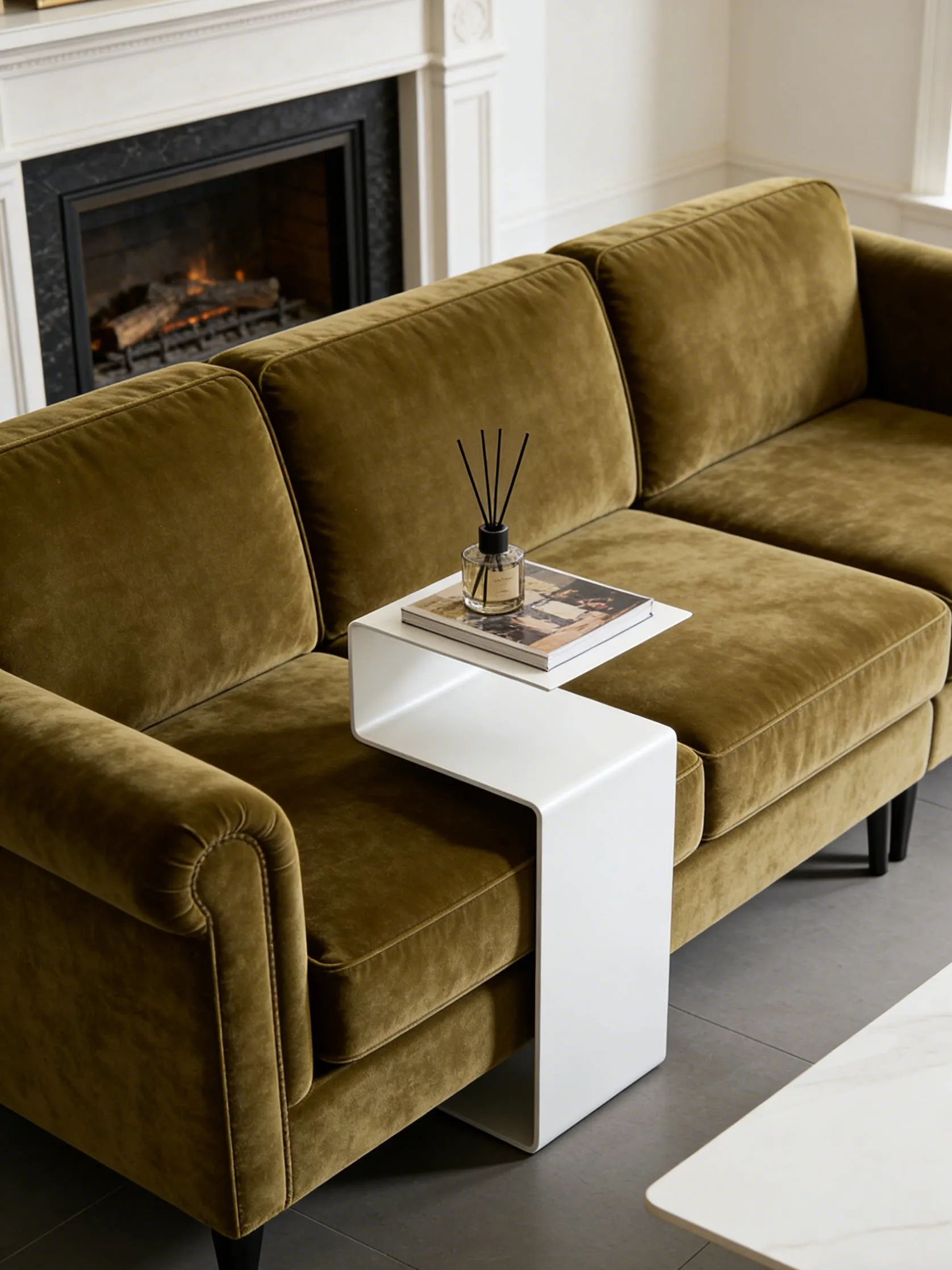 End Tables Mini hotel furniture Stainless steel living room simple and light luxury coffee table creative Nordic small table