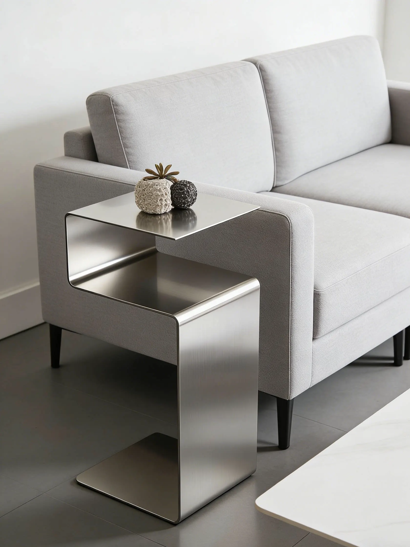End Tables Mini hotel furniture Stainless steel living room simple and light luxury coffee table creative Nordic small table