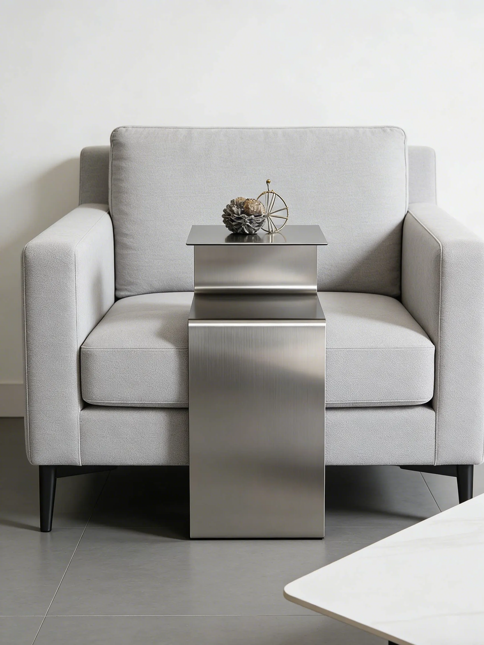End Tables Mini hotel furniture Stainless steel living room simple and light luxury coffee table creative Nordic small table