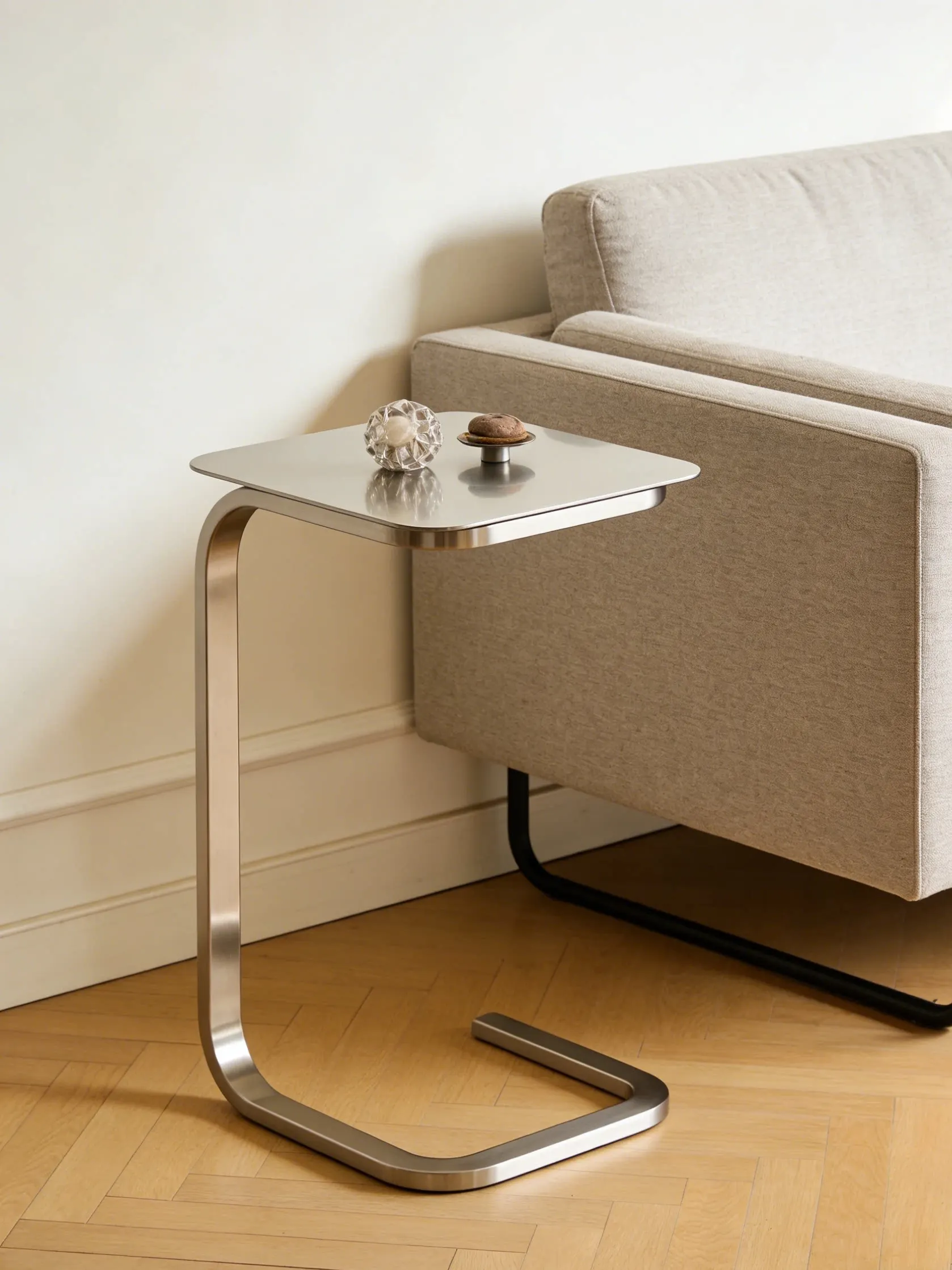 End Tables Mini hotel furniture Stainless steel living room simple and light luxury coffee table creative Nordic small table