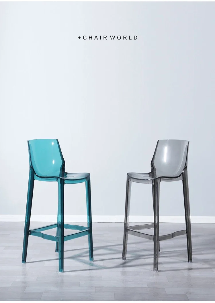 Nordic Bar Chairs Bar Furniture Transparent Barstools Kitchen Furniture Dining Stools Creative Home Furniture Acrylic High Stool