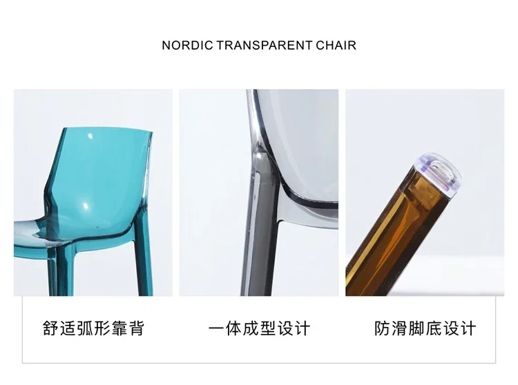 Nordic Bar Chairs Bar Furniture Transparent Barstools Kitchen Furniture Dining Stools Creative Home Furniture Acrylic High Stool