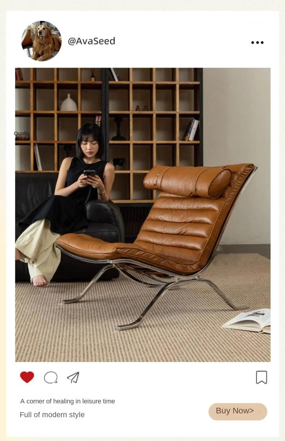 Designer Antique Sofa Chair Minimalist Light Luxury Lazy Leisure Lounge Chair for Living Room
