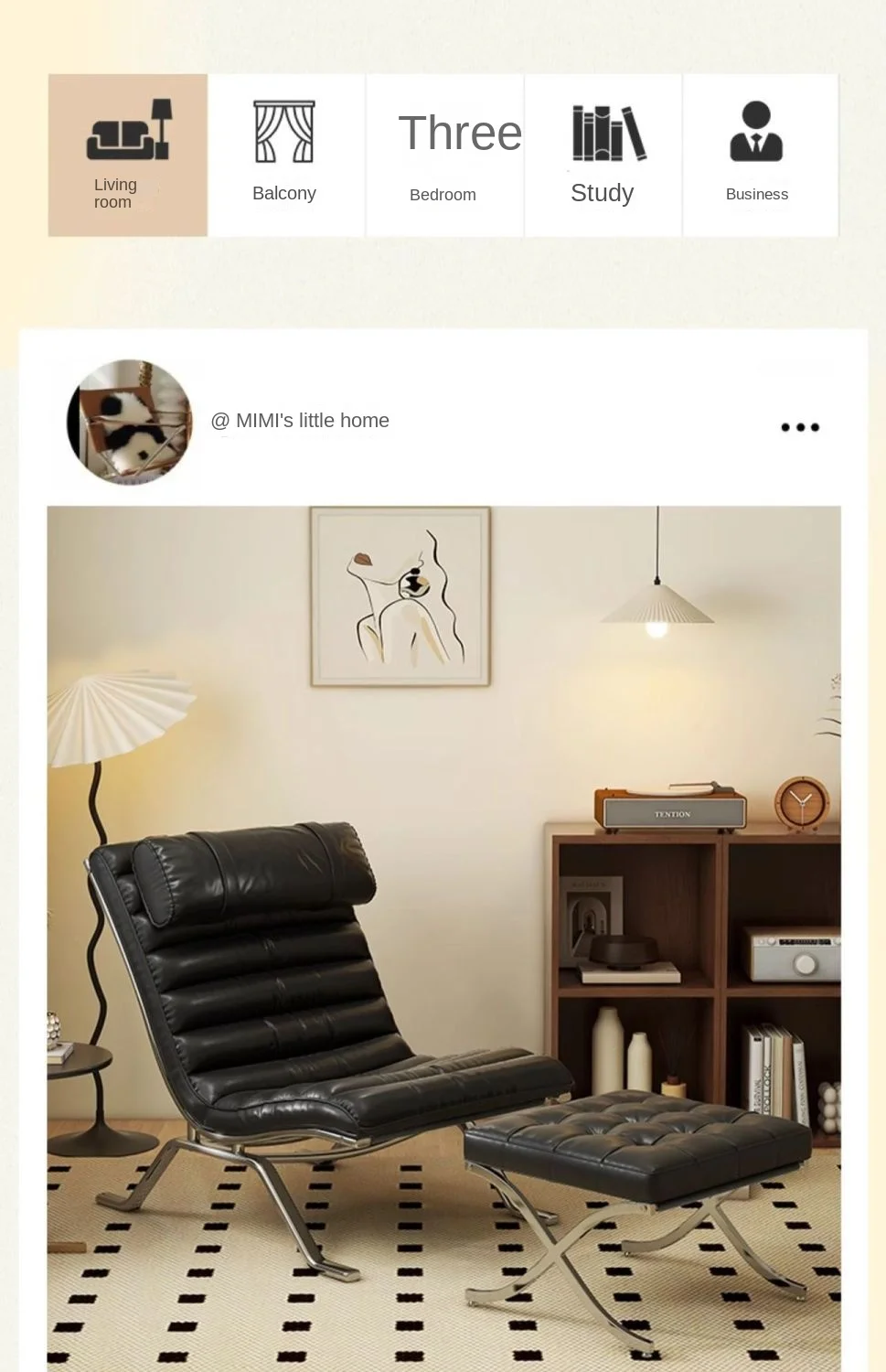 Designer Antique Sofa Chair Minimalist Light Luxury Lazy Leisure Lounge Chair for Living Room