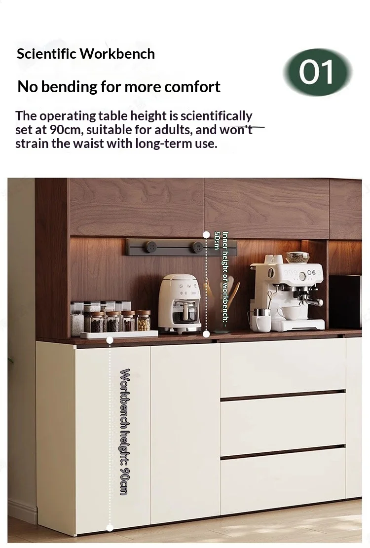 Customized Honeycomb Aluminum All-Aluminum Alloy Sideboard, Wall-Mounted Integrated Storage Cabinet, Tea Cabinet, Wine Cabinet