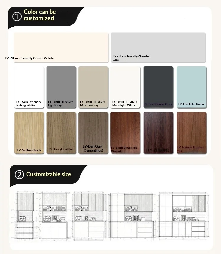 Customized Honeycomb Aluminum All-Aluminum Alloy Sideboard, Wall-Mounted Integrated Storage Cabinet, Tea Cabinet, Wine Cabinet