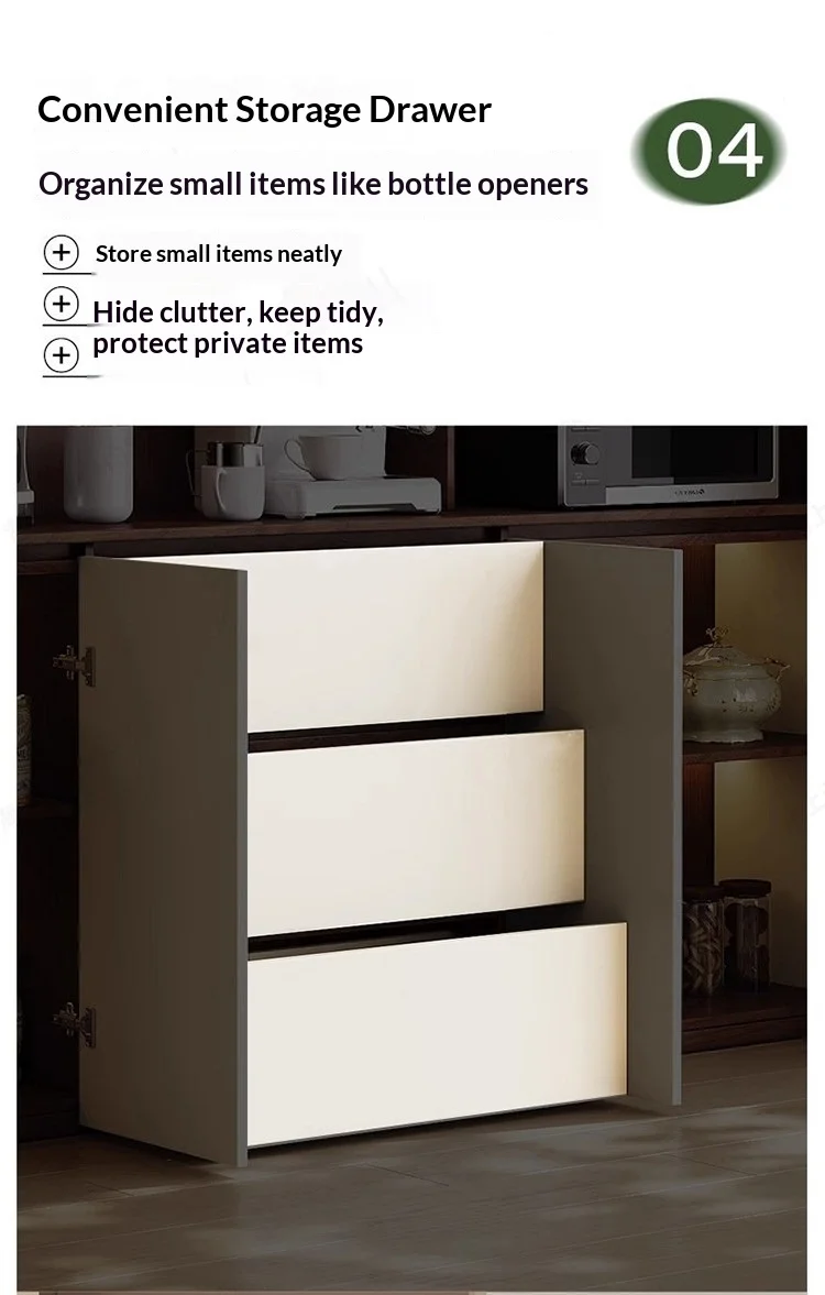 Customized Honeycomb Aluminum All-Aluminum Alloy Sideboard, Wall-Mounted Integrated Storage Cabinet, Tea Cabinet, Wine Cabinet