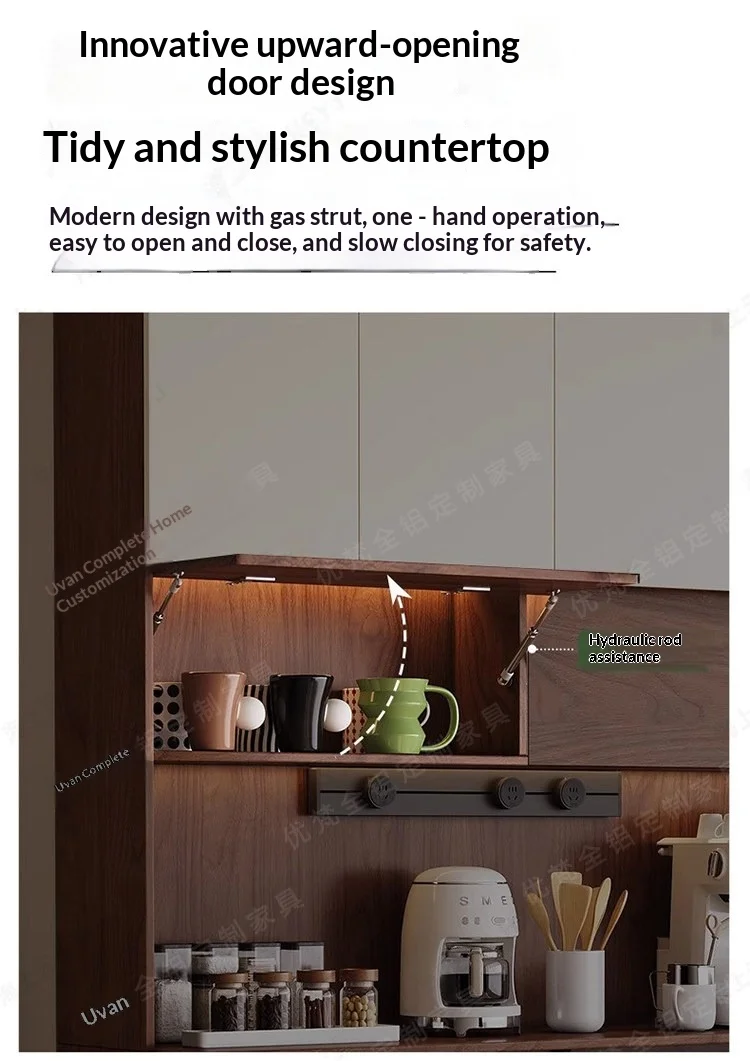 Customized Honeycomb Aluminum All-Aluminum Alloy Sideboard, Wall-Mounted Integrated Storage Cabinet, Tea Cabinet, Wine Cabinet