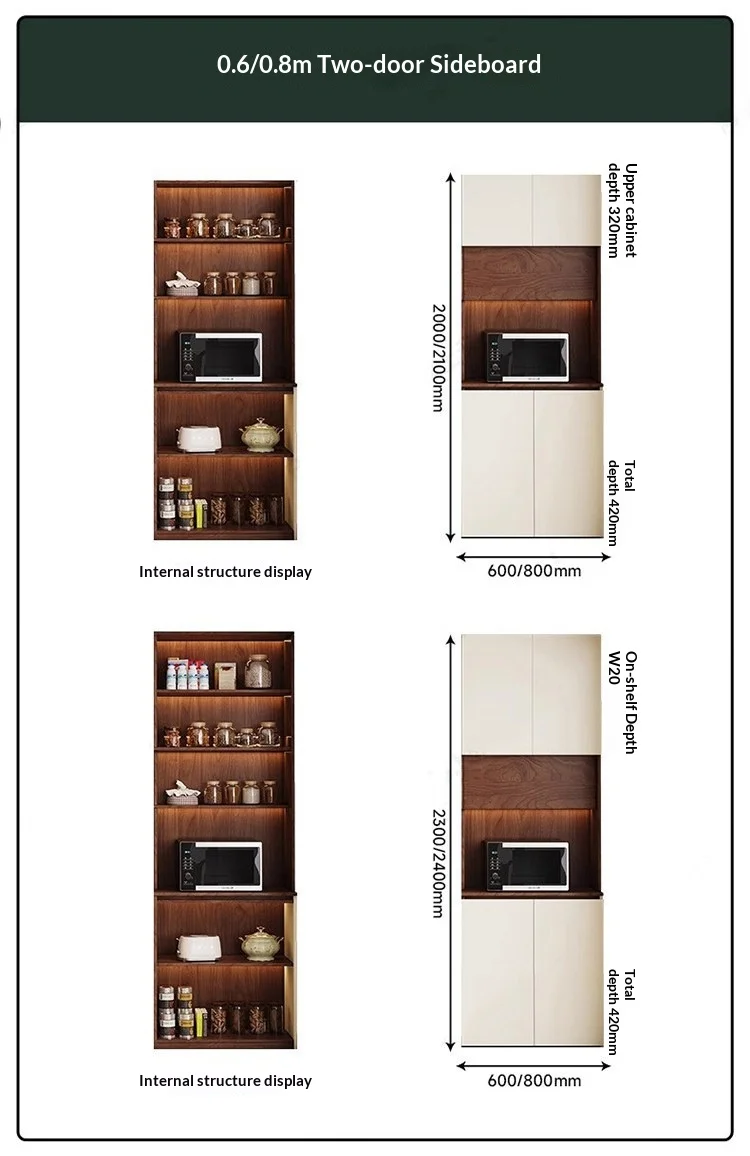 Customized Honeycomb Aluminum All-Aluminum Alloy Sideboard, Wall-Mounted Integrated Storage Cabinet, Tea Cabinet, Wine Cabinet