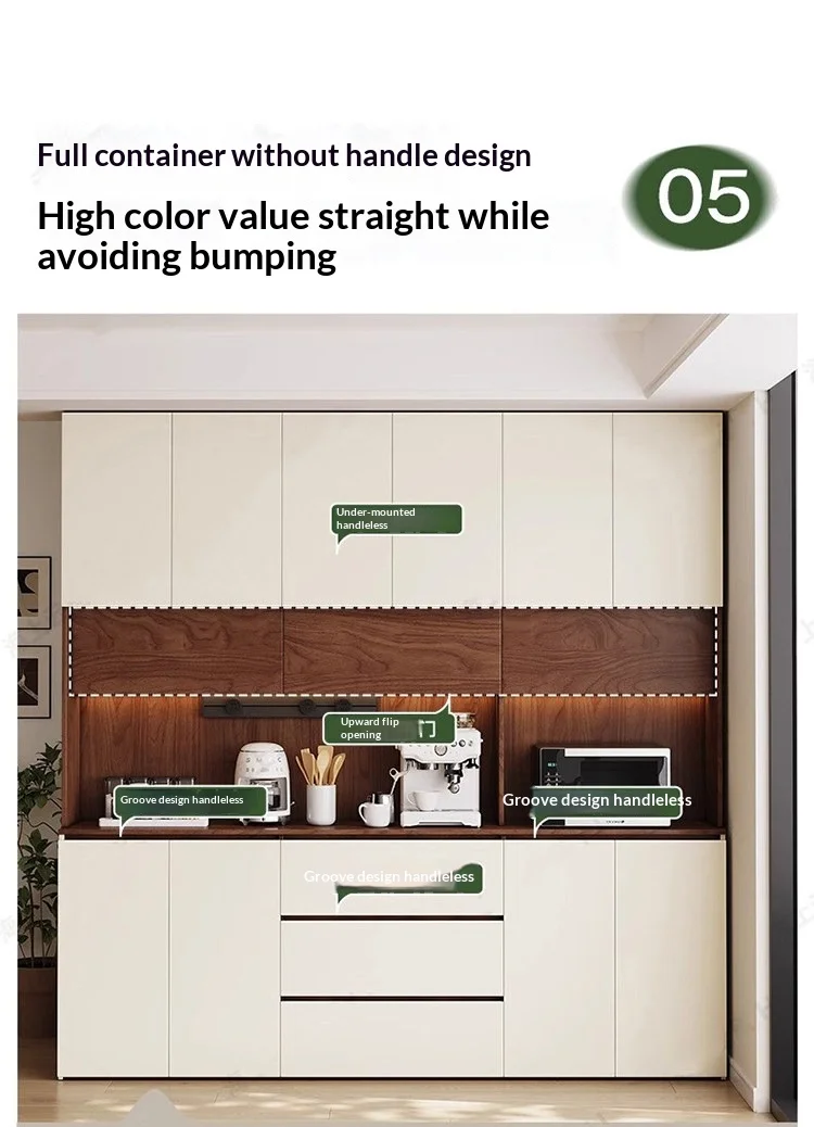 Customized Honeycomb Aluminum All-Aluminum Alloy Sideboard, Wall-Mounted Integrated Storage Cabinet, Tea Cabinet, Wine Cabinet