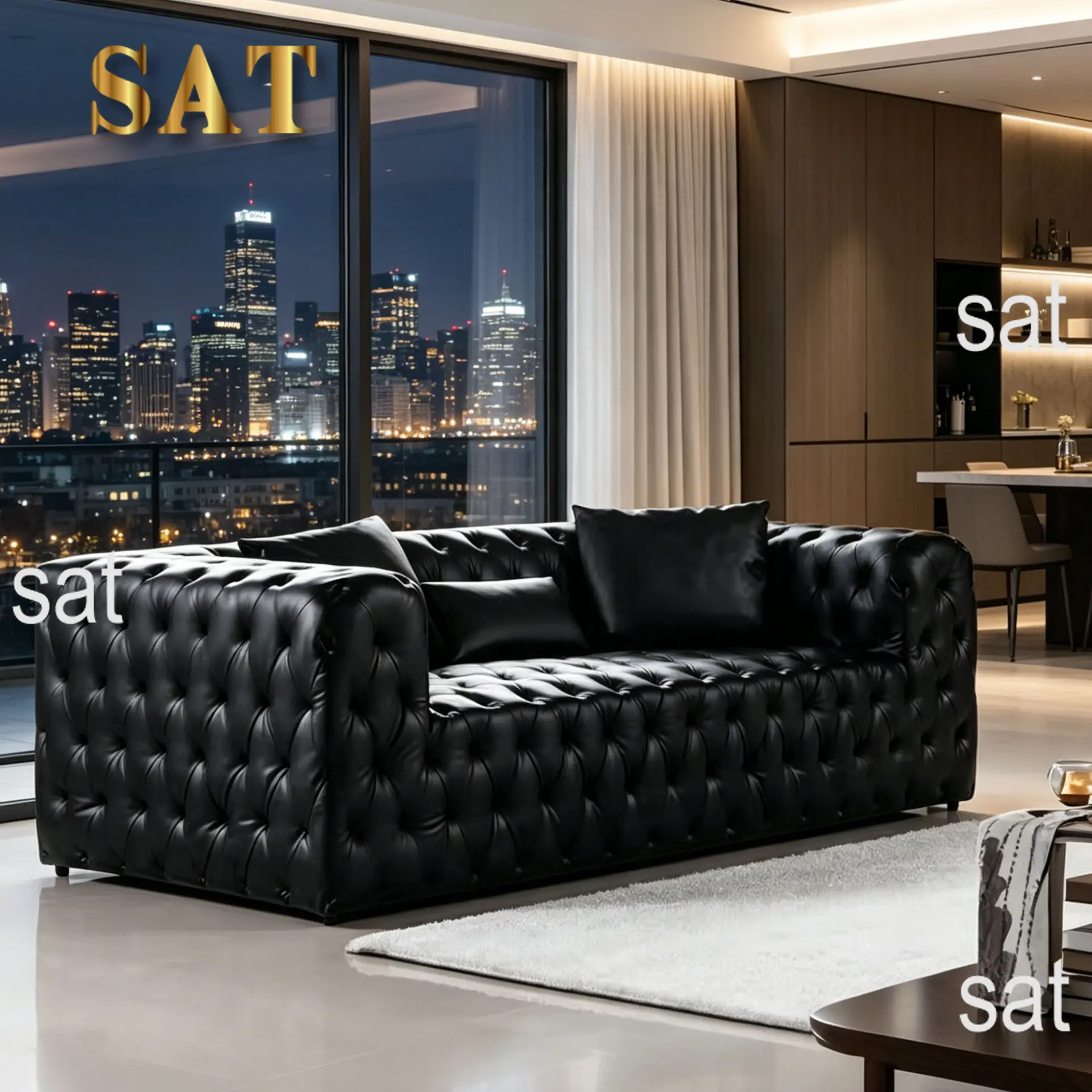 * Italian Style Genuine Leather Sectional Couch Living Room Sofa Modern Luxury Tufted Sofas Furniture Set for Sale
