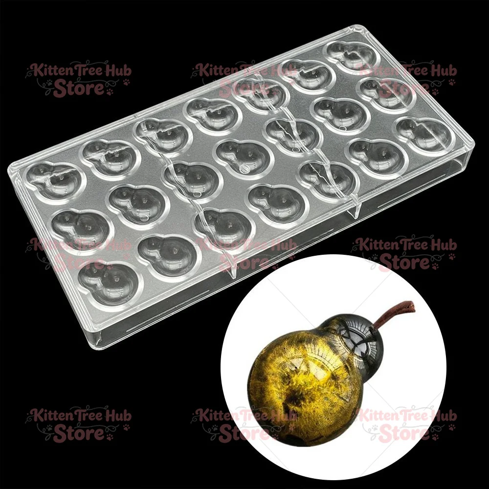 3D Polycarbonate Chocolate Mold S Shape Tadpole Water droplets Shape For Belgium BonBon Sweets Candy Cake Tools Tray Moulds
