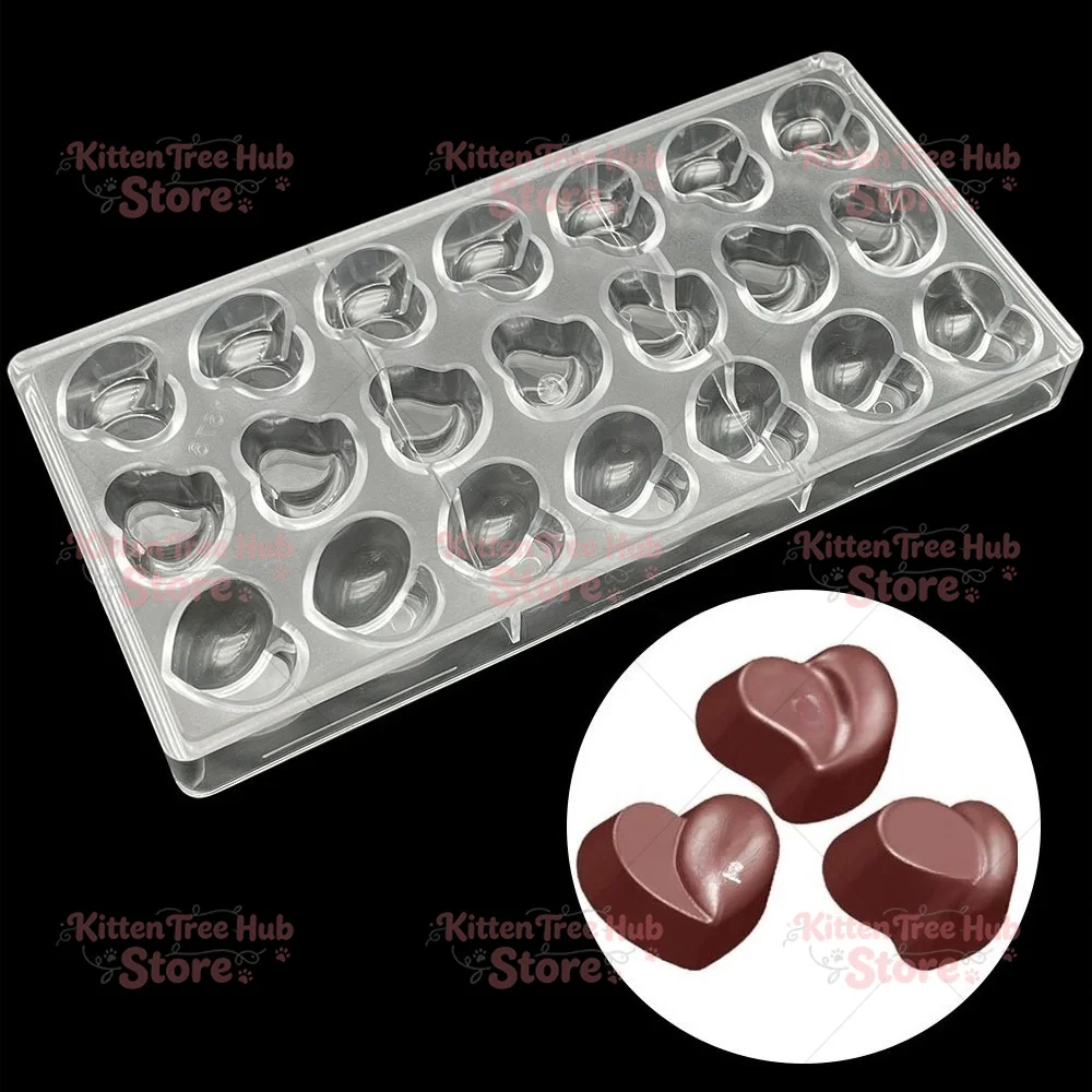 3D Polycarbonate Chocolate Mold S Shape Tadpole Water droplets Shape For Belgium BonBon Sweets Candy Cake Tools Tray Moulds