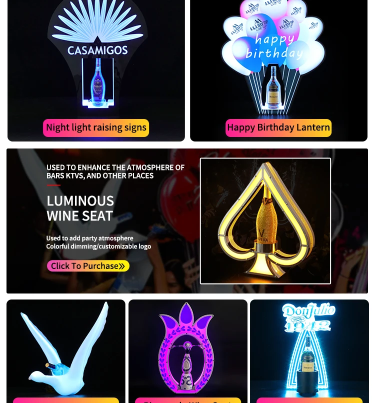New Illuminated Swan Bottle Presenter Nightclub Bar Party White Gray Goose Vodka Display Rechargeable Light Emitting Diode