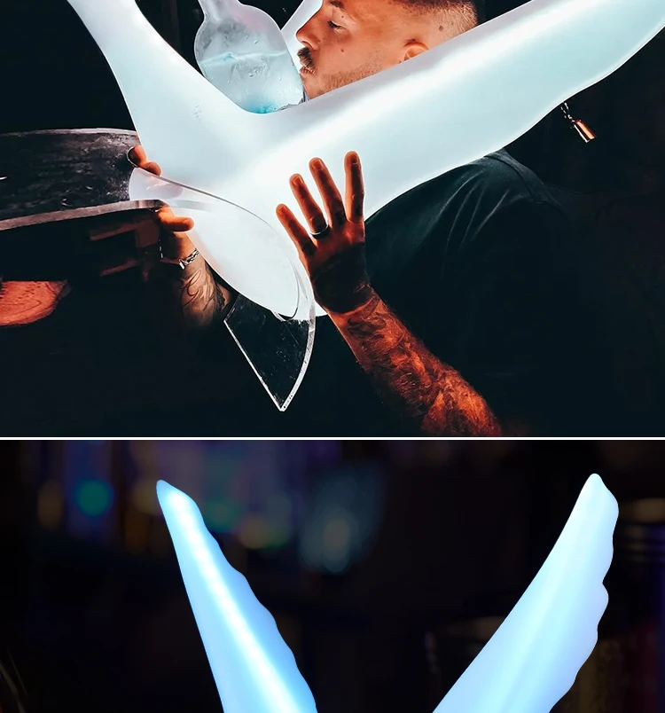 New Illuminated Swan Bottle Presenter Nightclub Bar Party White Gray Goose Vodka Display Rechargeable Light Emitting Diode