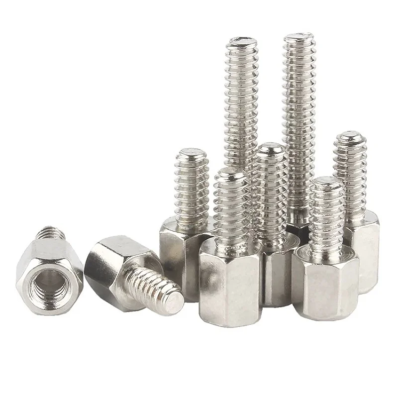 UNC #4-40 Copper/Iron Nickle-plated 304 Stainless Steel Hex Standoff Male-Female Spacer Column Spacer For PCB Board Motherboard