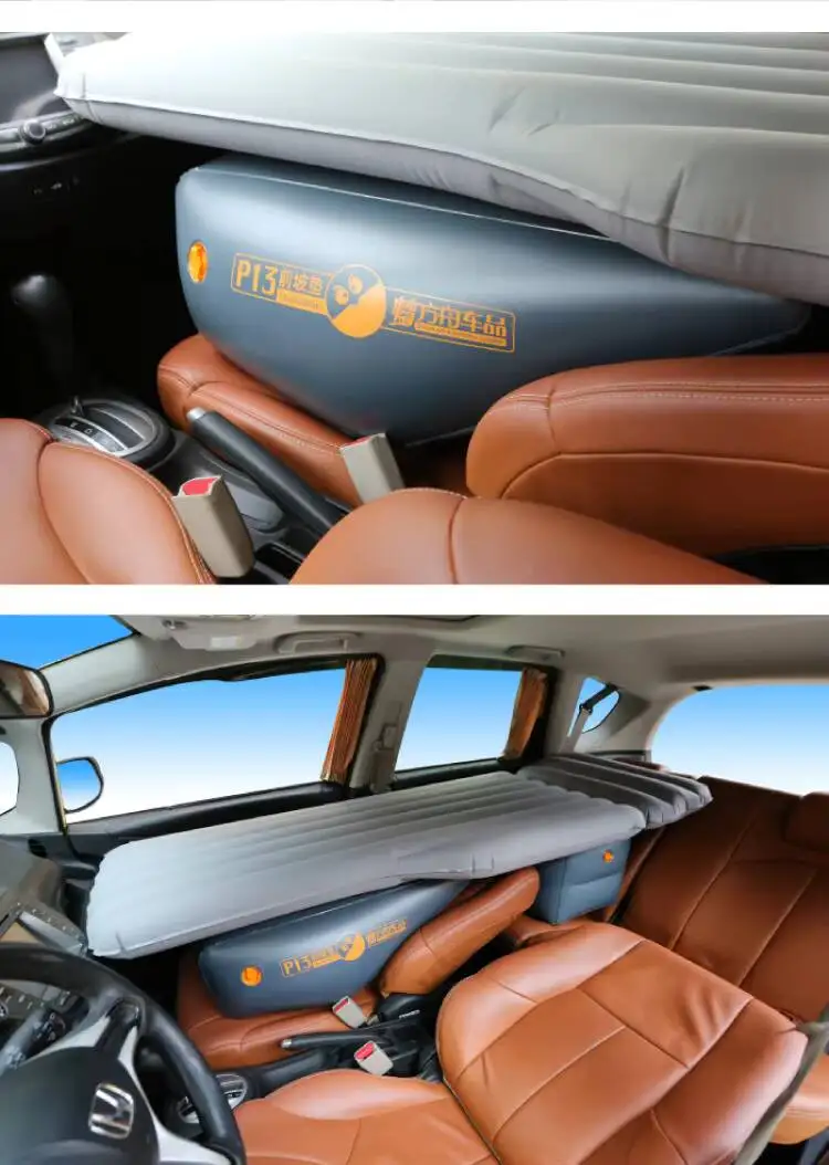 Car Inflatable Mattress Car Gap Filling Pad Rear Seat Footstool Car Travel Camping Air Bed Cushion Trunk Booster Cushion