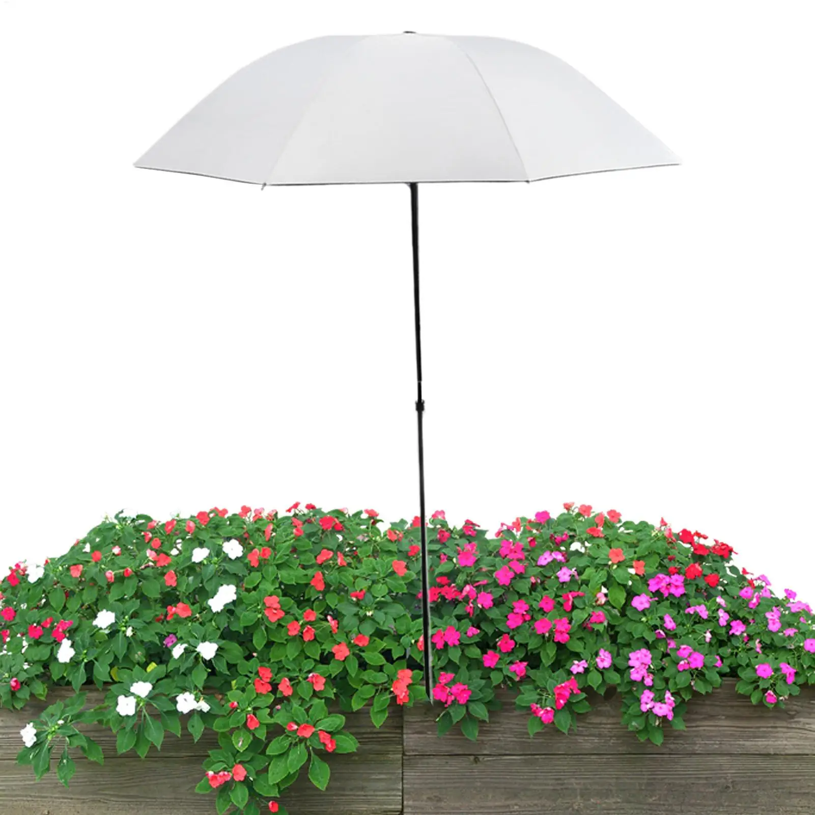 95cm Outdoor Plant Umbrella Foldable Garden Sun Shade Hydrangea Flower UV Protection Canopy Ground Insert for Patio Balcony