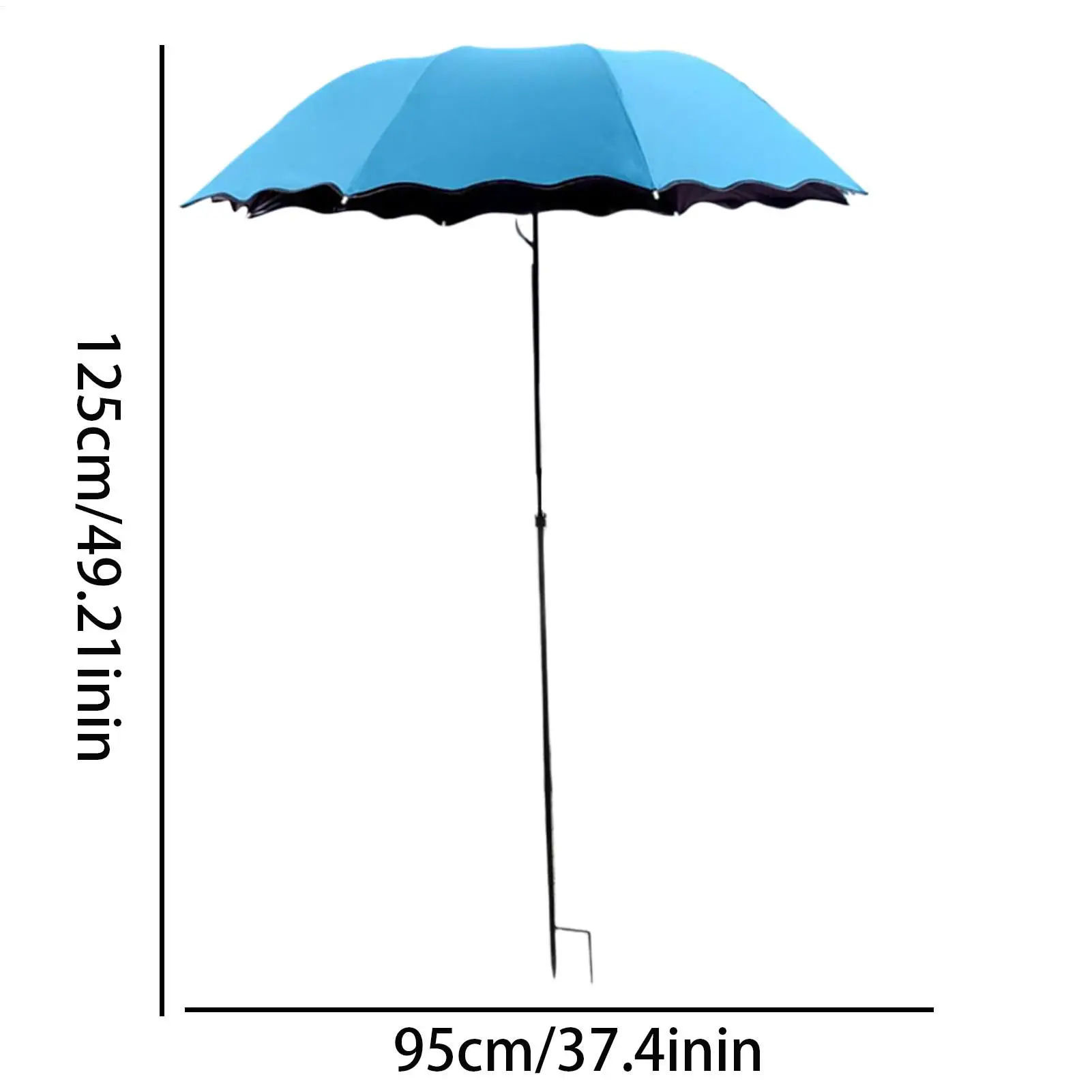 95cm Outdoor Plant Umbrella Foldable Garden Sun Shade Hydrangea Flower UV Protection Canopy Ground Insert for Patio Balcony