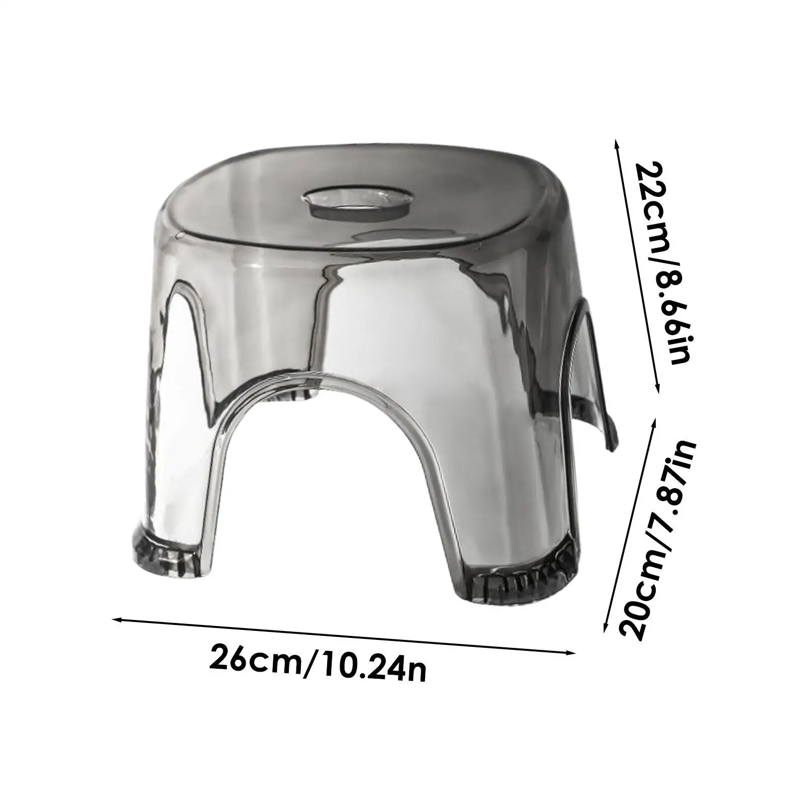 Clear Shower Foot Stool Waterproof and Non-sliptransparent Stool Clear Stool for Bathroom Bedside Small Shower Spaces Corner