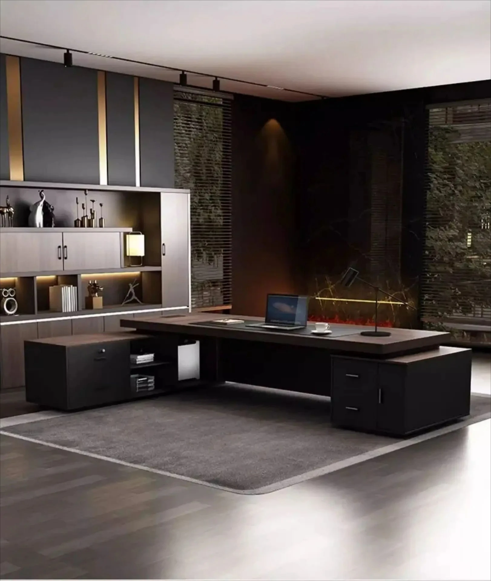 modern Luxury Office Desk Made of Triamine Board Material (paint Free) with Strong Wear Resistance Suitable for The CEO's Office