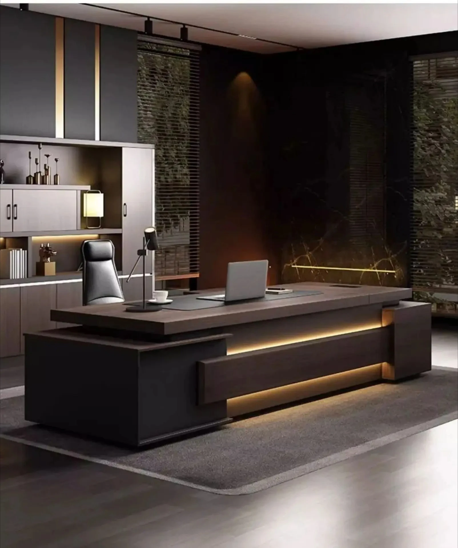 modern Luxury Office Desk Made of Triamine Board Material (paint Free) with Strong Wear Resistance Suitable for The CEO's Office
