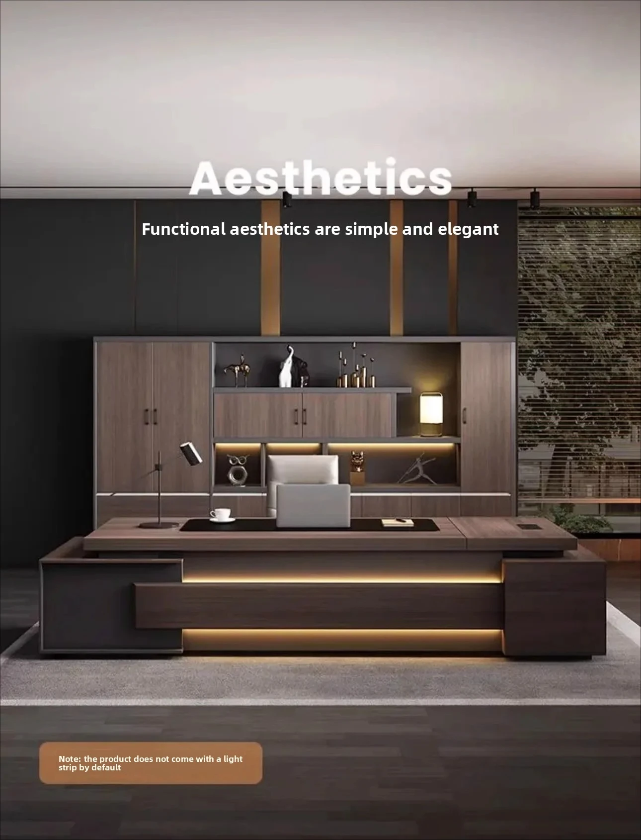 modern Luxury Office Desk Made of Triamine Board Material (paint Free) with Strong Wear Resistance Suitable for The CEO's Office