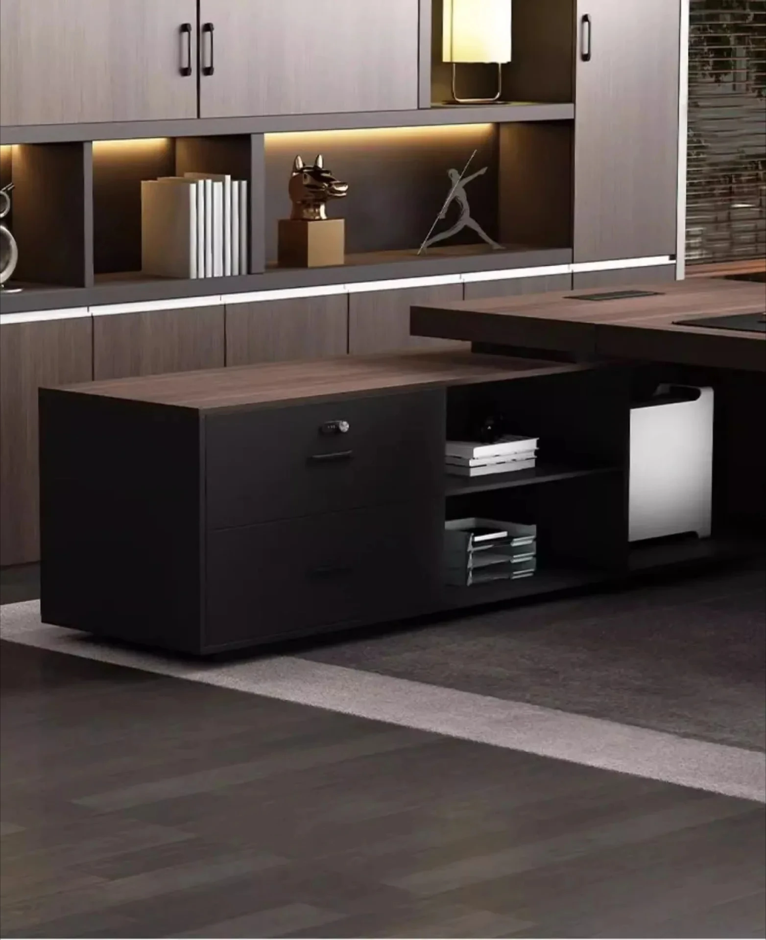 modern Luxury Office Desk Made of Triamine Board Material (paint Free) with Strong Wear Resistance Suitable for The CEO's Office