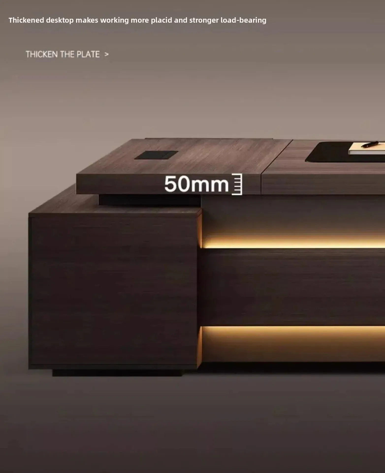 modern Luxury Office Desk Made of Triamine Board Material (paint Free) with Strong Wear Resistance Suitable for The CEO's Office