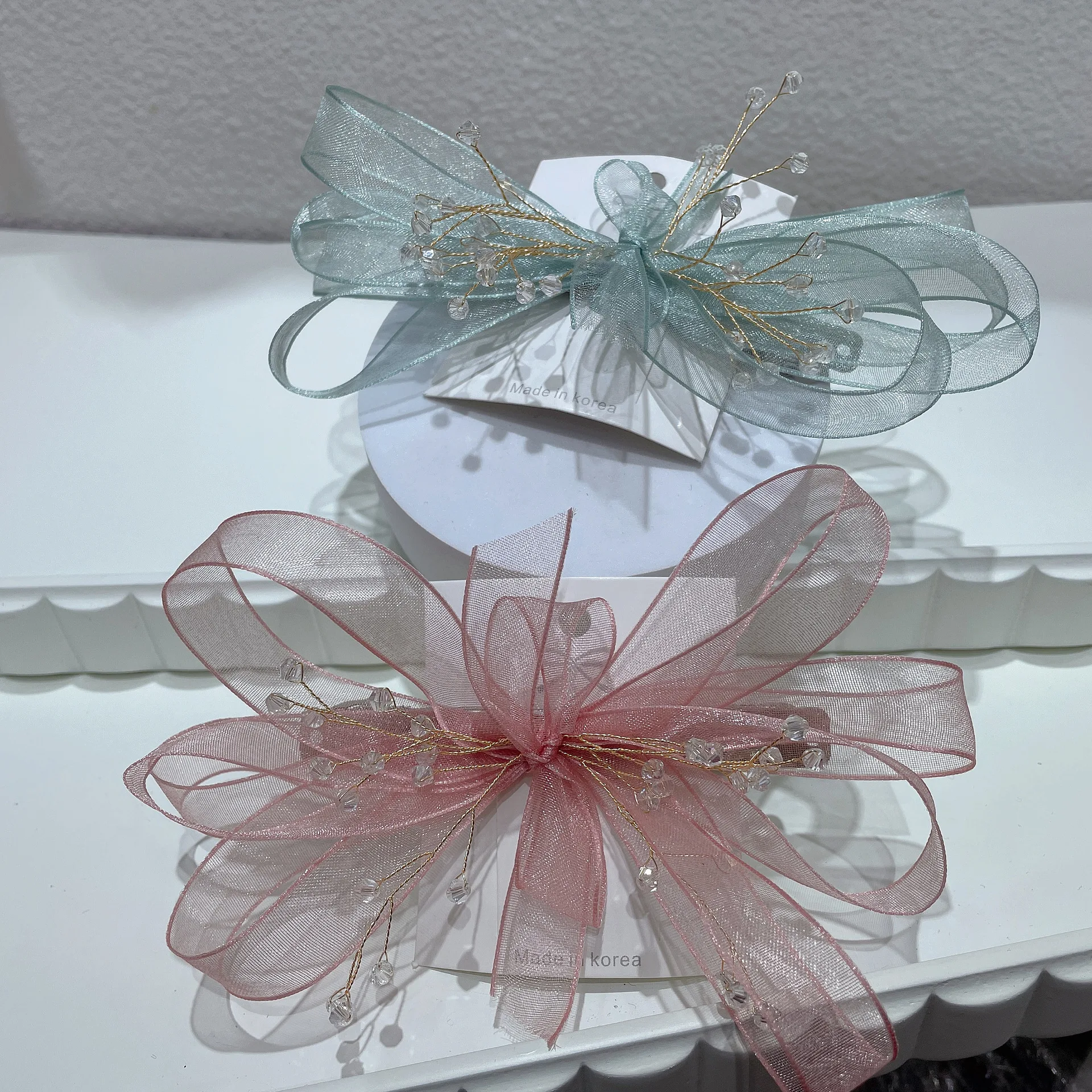 New Fashion Chiffon Yarn Barrette Bow For Woman Girls Spring Clip Hairpin Super Fairy Clip Ornaments Headwear Hair Accessories