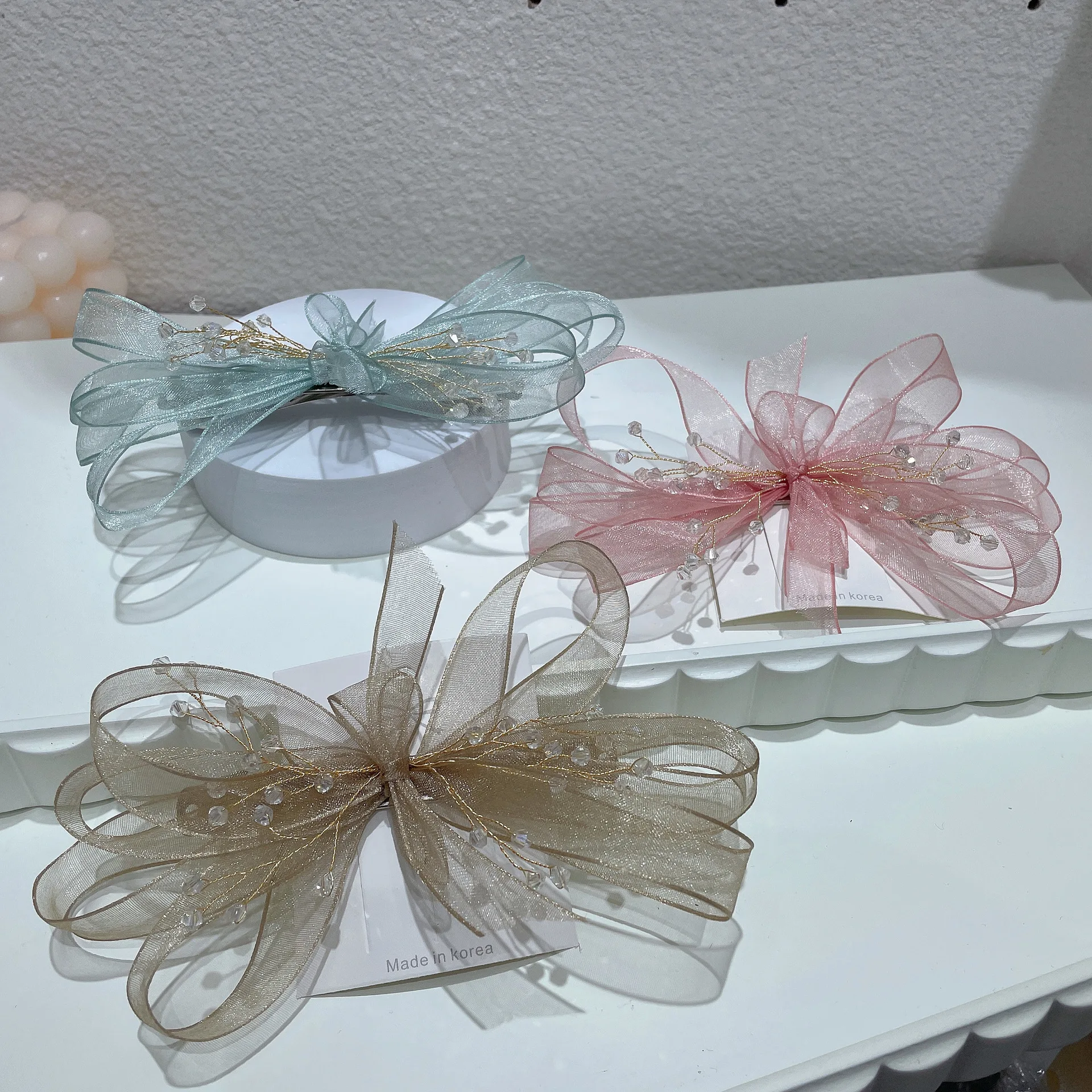 New Fashion Chiffon Yarn Barrette Bow For Woman Girls Spring Clip Hairpin Super Fairy Clip Ornaments Headwear Hair Accessories