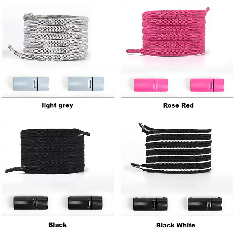 No tie Shoe laces Elastic Sneakers Shoelaces Multicolor Magnetic Lock Shoelace Kids Adult Quick Laces One Size Fits All Shoes