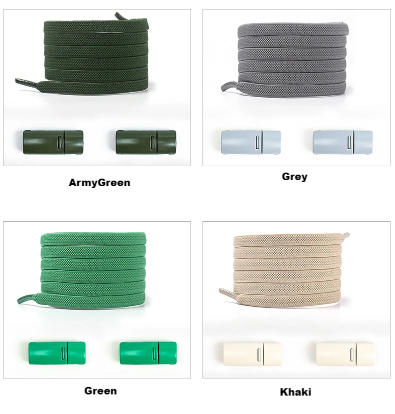 No tie Shoe laces Elastic Sneakers Shoelaces Multicolor Magnetic Lock Shoelace Kids Adult Quick Laces One Size Fits All Shoes