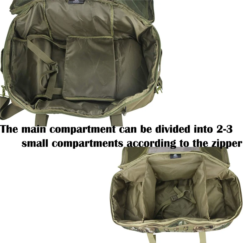 LQARMY 25L 45L 80L Tactical Military Backpack Gym Duffle Bag for Men Camping Sports Travel Workout Weekender Deployment 3 in 1