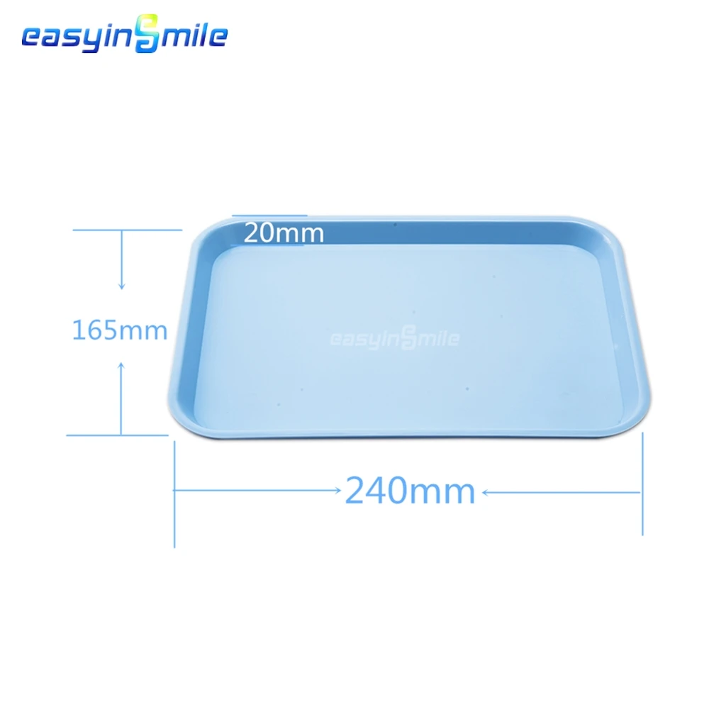 Dental Instrument Flat Tray Plastic Autoclaved Dentistry Tools Dentist Use Mini Size 240*165*22